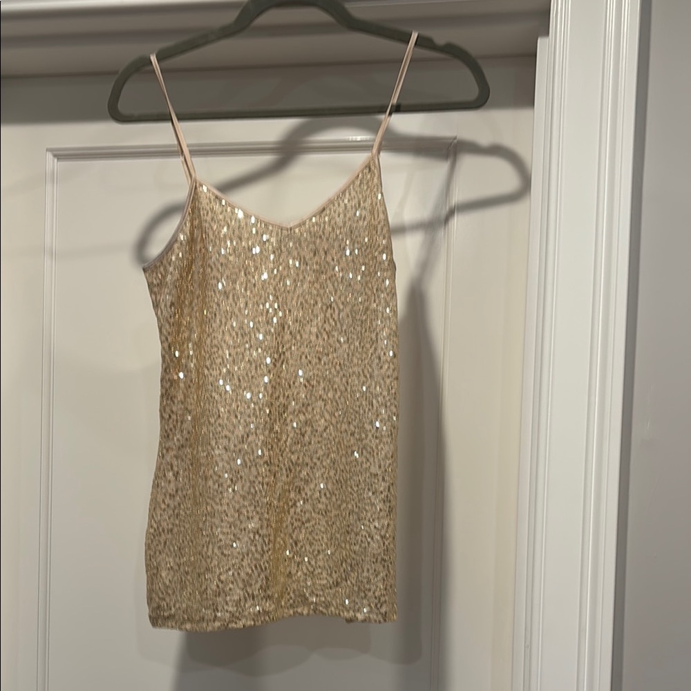 EXPRESS Sequin Gold Women's Party Top